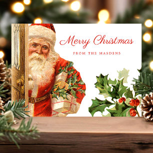 Carte Postale Père Noël vintage Noël rétro de Noël