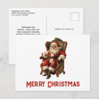 Père Noël vintage Noël traditionnel Fêtes de fin d