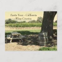 Carte postale Père Noël Ynez/Wine Country !