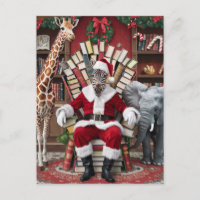 Père Noël Zebra, Giraffe et Elephant