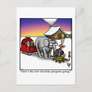 Carte postale père Noël's Sleigh Humour