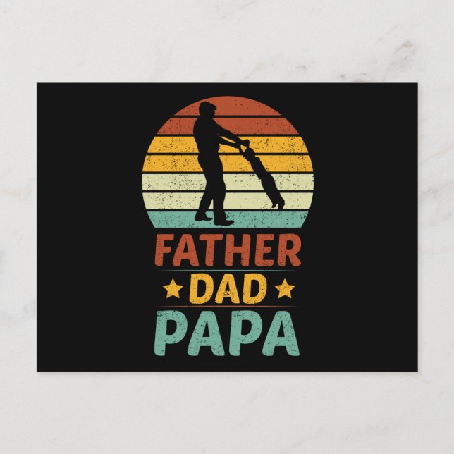Carte Postale Père, Papa et Papa Sunset (Devant)