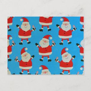 Carte Postale Pères Noël heureux