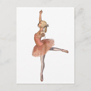 Carte Postale Performance de ballet - Pose d'attitude