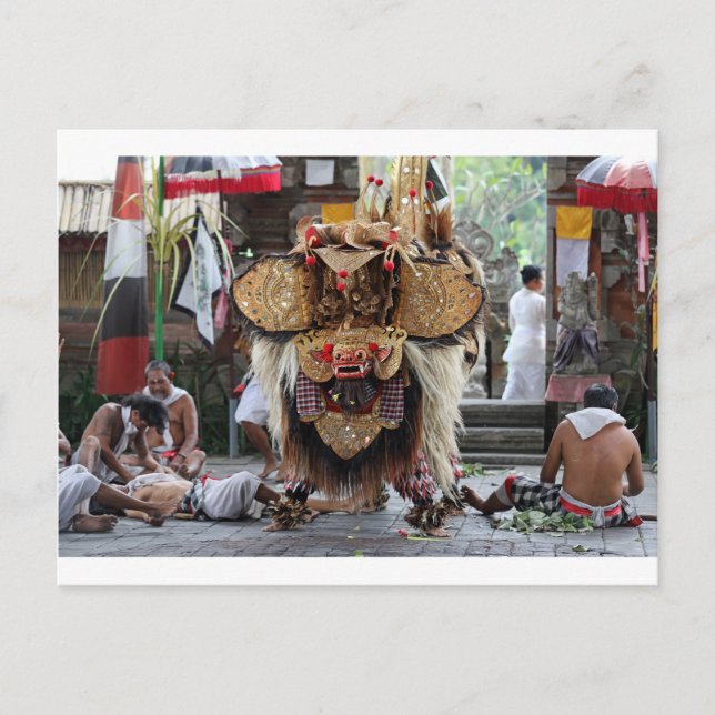 Carte Postale performance de danse balinaise Barong (Devant)