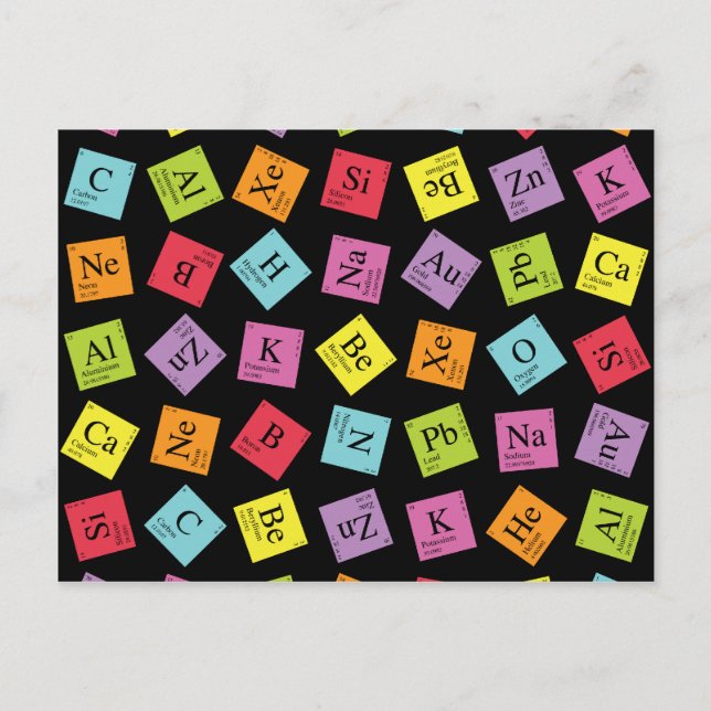 Carte Postale Périodique élémentaire (foncé) (Devant)