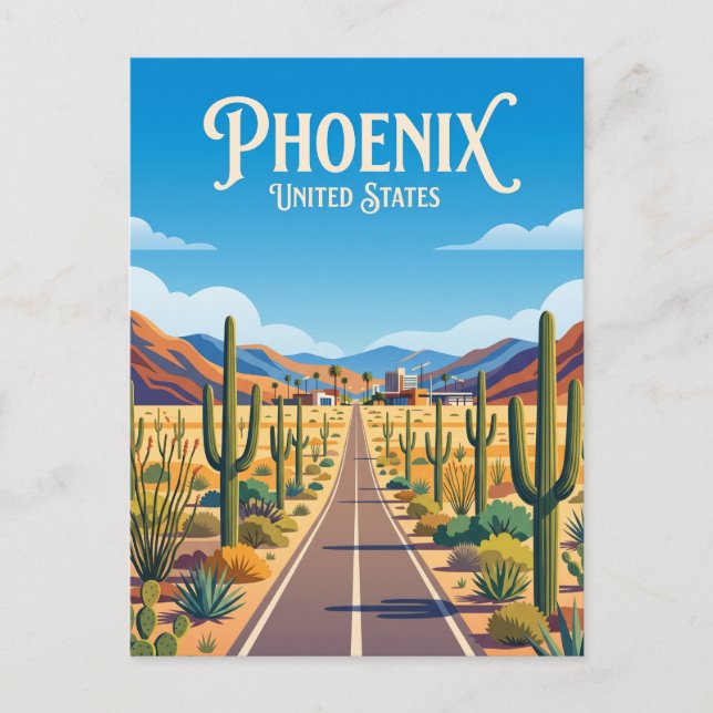 Carte Postale Périphérie de la Vallée du Soleil en Arizona (Devant)