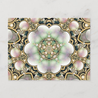 Carte Postale Perles et kaléidoscope d'or