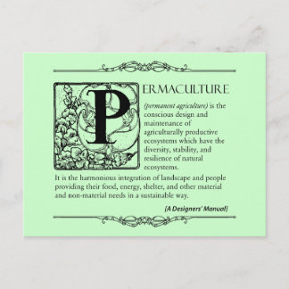 Carte Postale Permaculture - Une définition (3) - Noir