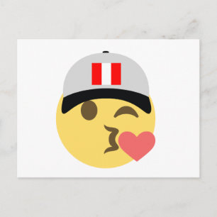 Carte Postale Pérou Casquette Kiss Emoji