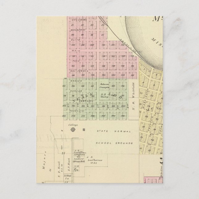 Carte Postale Pérou et Mont Vernon, Nebraska (Devant)