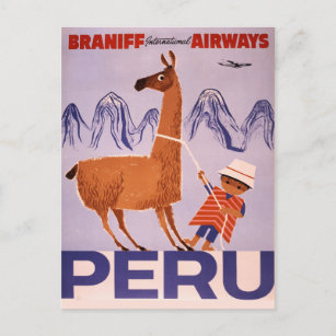 Carte Postale Pérou vintage/Amérique du Sud