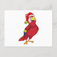 Perroquet avec chapeau de Père Noël