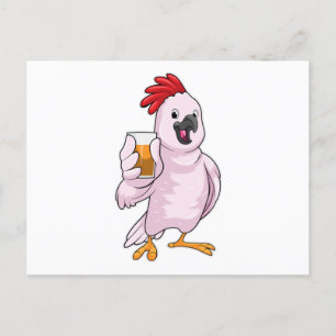 Carte Postale Perroquet avec jus