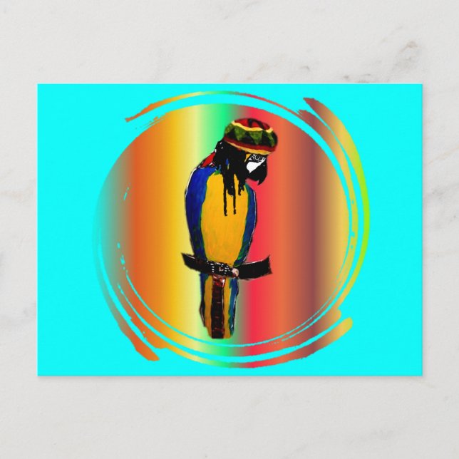 CARTE POSTALE PERROQUET JAMMIN (Devant)