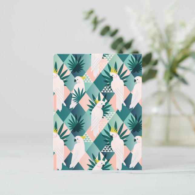 Carte Postale Perroquet sur Palm 1 (Debout devant)