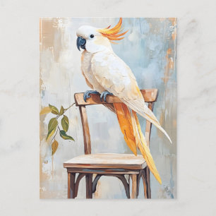 Carte Postale Perroquet sur une chaise