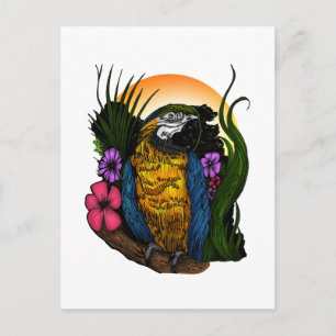 Carte Postale Perroquet tropical