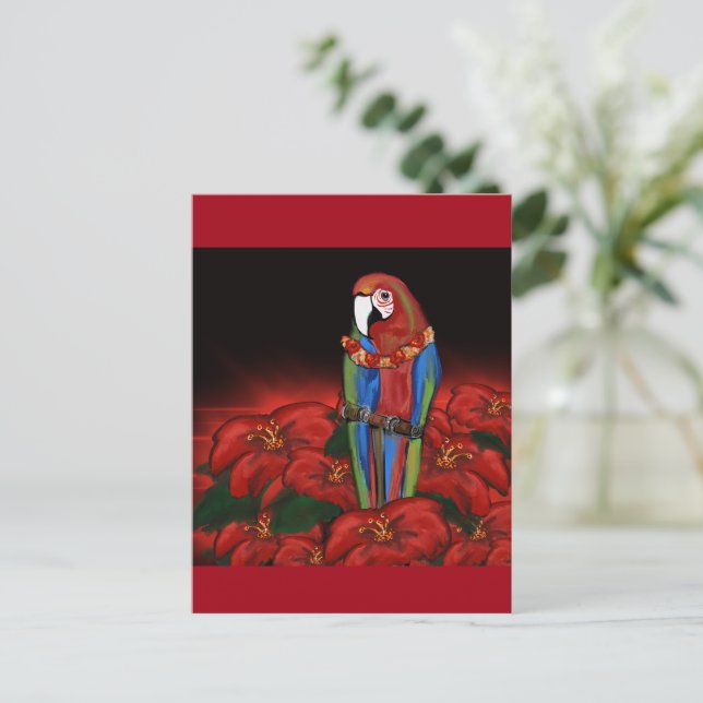 CARTE POSTALE PERROQUETS DE FÊTE (Debout devant)