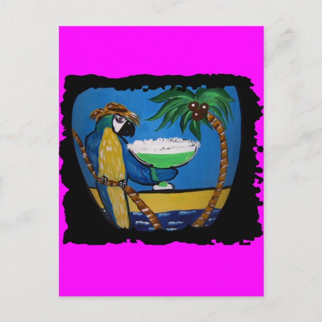 Carte Postale Perroquets qui s'ennuient (Devant)