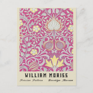 Carte Postale Persan floral vintage remixé William Morris