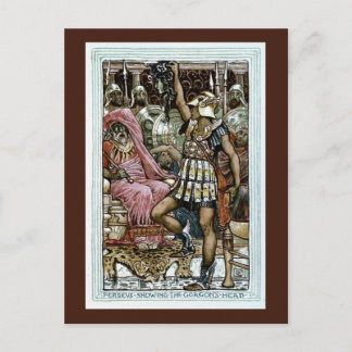 Carte Postale Persée montrant la tête du Gorgon