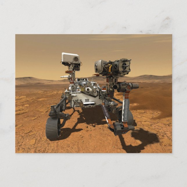 Carte Postale Perseverance Rover en fonctionnement à la surface  (Devant)