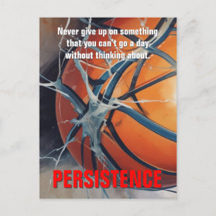 Carte Postale Persistance Basketball Inspiration Motivation