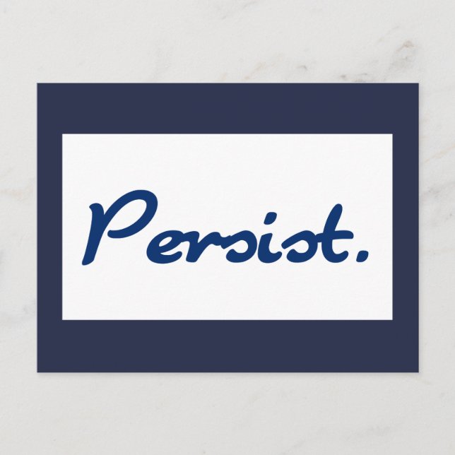 Carte Postale Persister Blue Encouragement (Devant)