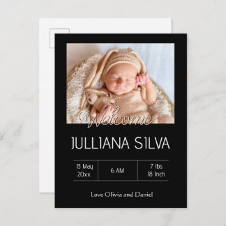 Carte Postale personalized baby Birth announcements