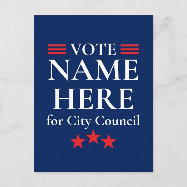 Carte Postale Personalized Campaign Election (Devant)