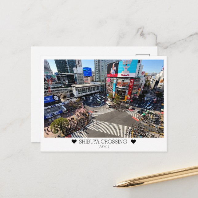 Carte Postale Personalized, From SHIBUYA CROSSING  with Love (Devant/Arrière en situation)