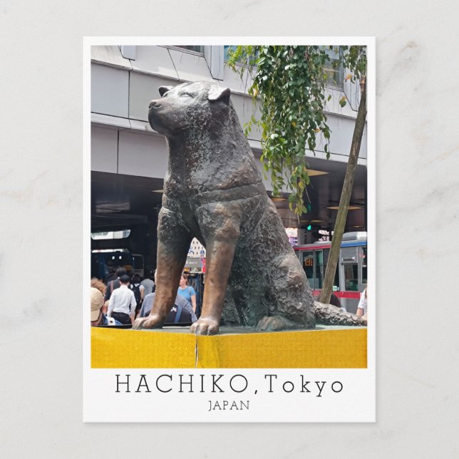 Carte Postale Personalized, Greetings from TOKYO, Hachiko, Japan (Devant)