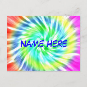 Carte Postale Personalized Tie Dye Postcard