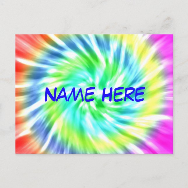 Carte Postale Personalized Tie Dye Postcard (Devant)
