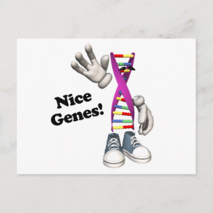 Carte Postale Personnage de bande de ADN Drôle de Gènes