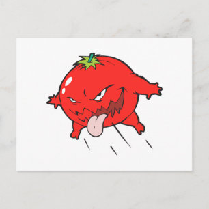 Carte Postale personnage de dessin animé de tomate pourrie en co