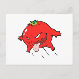 Carte Postale personnage de dessin animé de tomate pourrie en co
