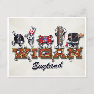 Carte Postale personnage de dessin animé Wigan