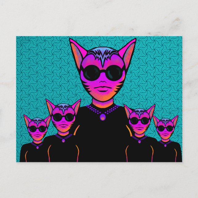 Carte Postale Personnage félin (Devant)