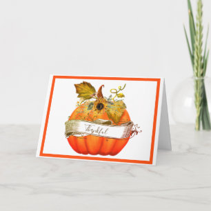 Carte postale personnalisable de citrouille d'auto