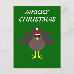 Carte postale personnalisable de dinde de Noël mig
