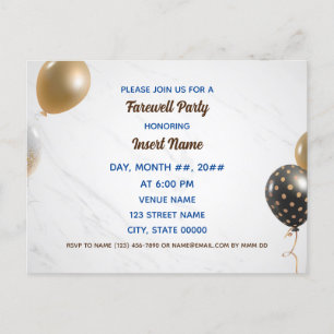 Carte postale personnalisable de la partie de retr