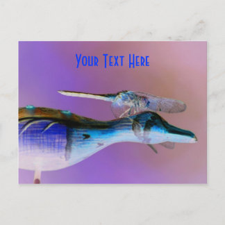 Carte postale personnalisable de libellule brillan