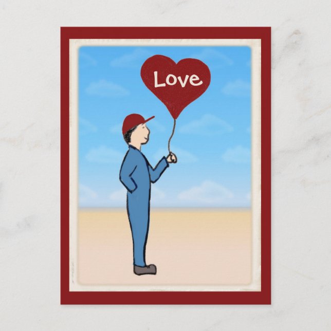 Carte postale personnalisable de livraison d'amour (Devant)