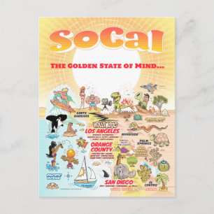 Carte postale personnalisable de SoCal
