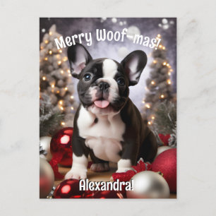 Carte Postale Personnalisable Festif Frenchie Harmony