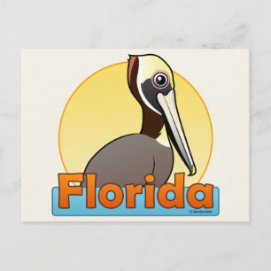 Carte Postale Personnalisable FL Brown Pélican