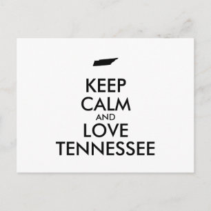 Carte Postale Personnalisable GARDEZ CALME et AIMEZ TENNESSEE