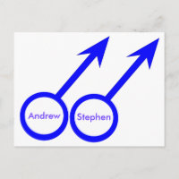 Carte postale personnalisable Gay Lovers